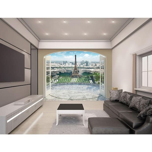 Walltastic 120 in. H x 96 in. W Eiffel Tower in Paris Wall Mural