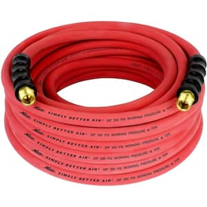 ULR 3/8 in. ID x 50 ft. (3/8 in. MNPT) Ultra-Lightweight Durable Rubber Air Hose for Extreme Environments