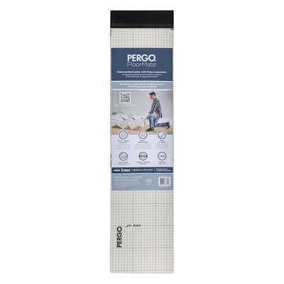 Pergo FloorMate 100 sq. ft. 4 ft. x 25 ft. x 118.11 mm T Premium Foam Underlayment for Laminate, Engineered Hardwood FloorMate 100 sq. ft. 4 ft. x 25 ft. x 118.11 mm T Premium Foam Underlayment for Laminate, Engineered Hardwood
