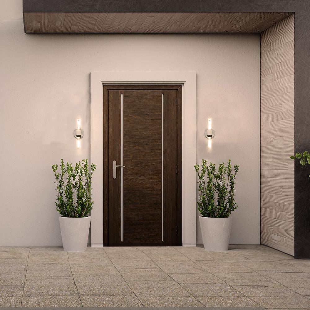 Brushed Nickel LED Crystal Shape Wall Sconce
