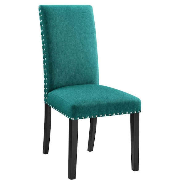 MODWAY Parcel Teal Dining Upholstered Fabric Side Chair