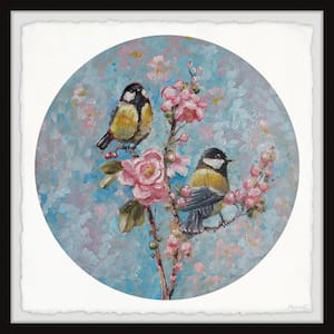 "Perching Birds" by Marmont Hill Framed Nature Art Print 18 in. x 18 in.