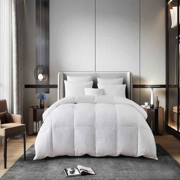 Tencel Cotton Blend White European Down All Seasons King Comforter
