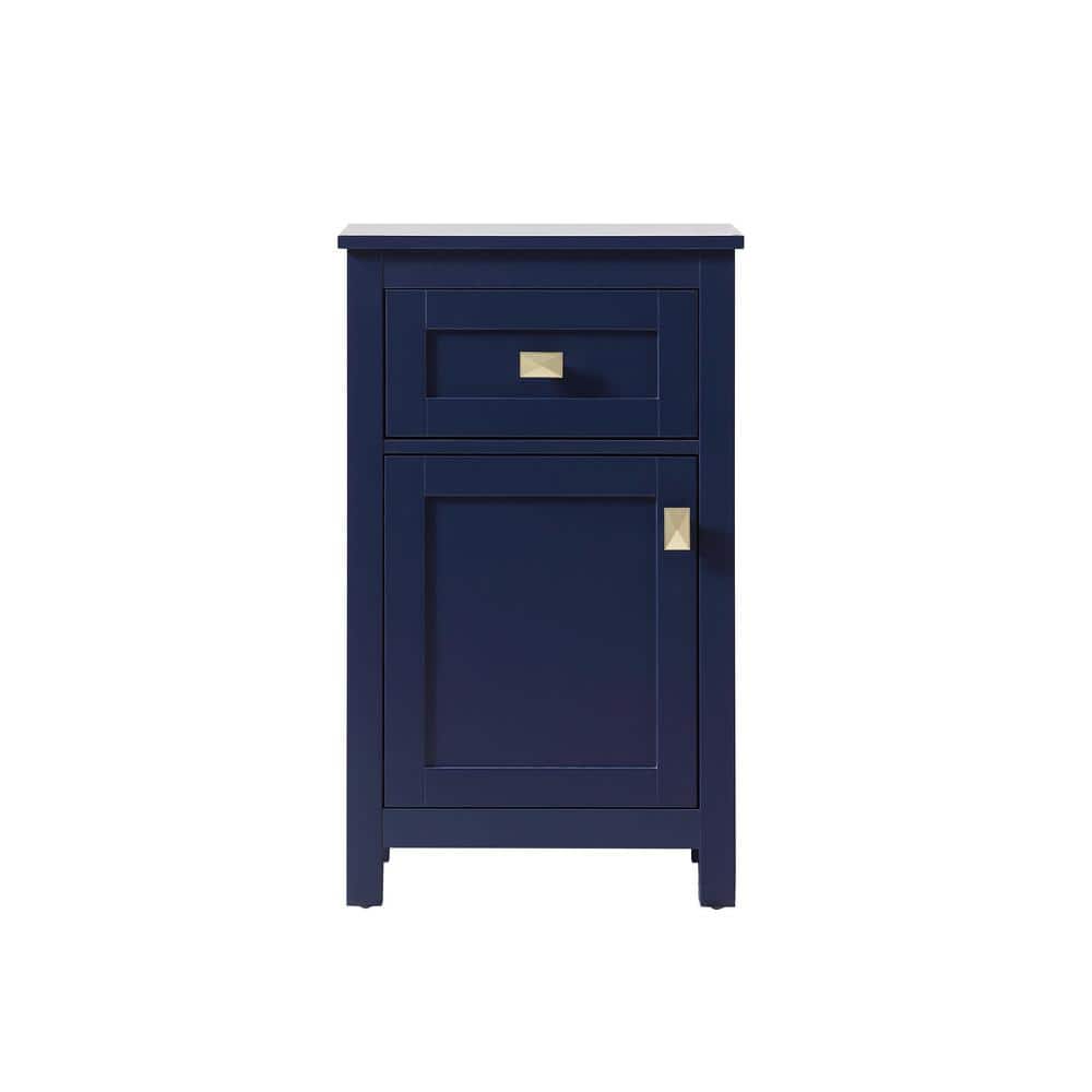 Timeless Home 18 in. W x 13 in. D x 30 in. H Blue Freestanding Linen Cabine