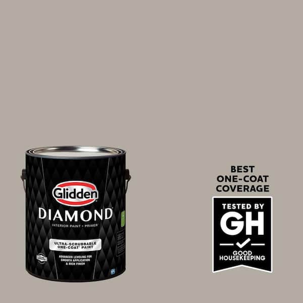 Glidden Diamond 1 gal. PPG1008-3 Greyhound Satin Interior Paint with Primer