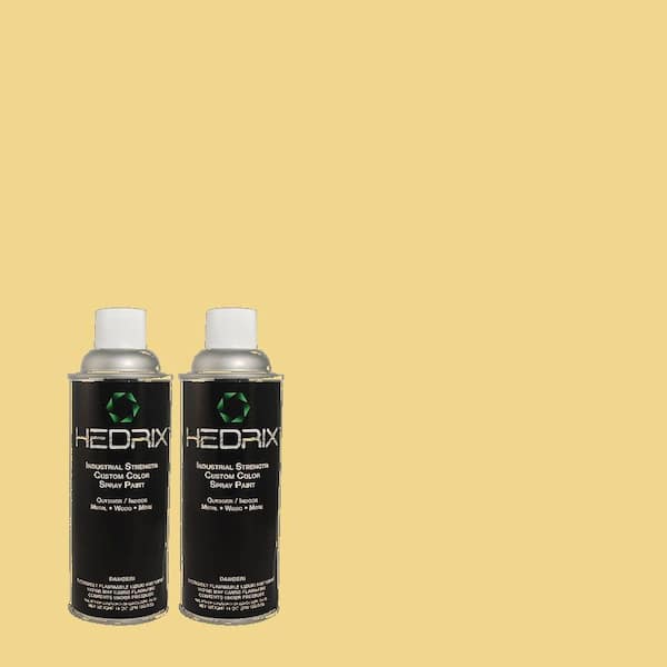 Hedrix 11 oz. Match of 370D-4 Mustard Seed Low Lustre Custom Spray Paint (2-Pack)