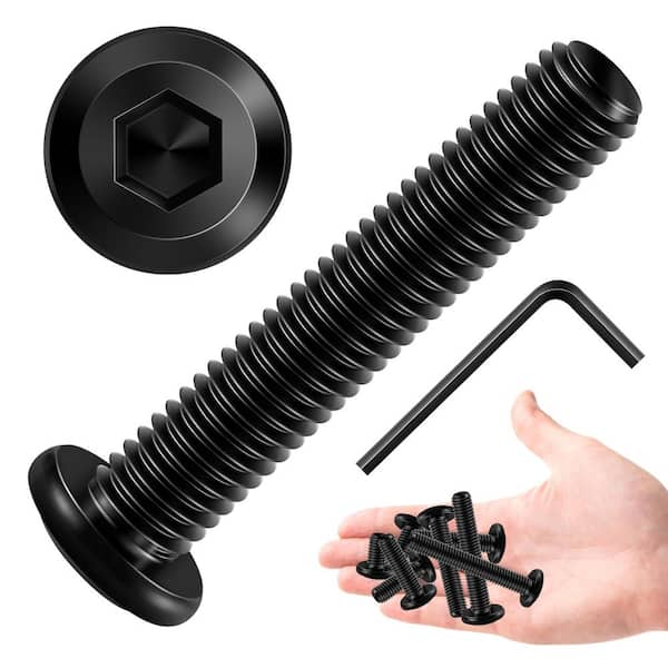 M8 x 45 mm Black Oxide Stainless Steel Hex Button Head Socket Screw (20-Pack)