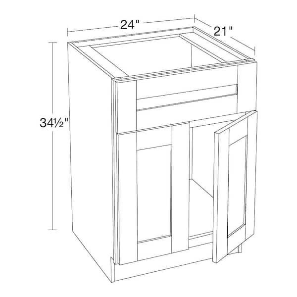 Contractor Express Cabinets Arlington Vessel Blue Plywood Shaker Assembled Corner Easy Reach Kitchen Cab Sft CLS Left 36 in W x 24 in D x 34.5 in H