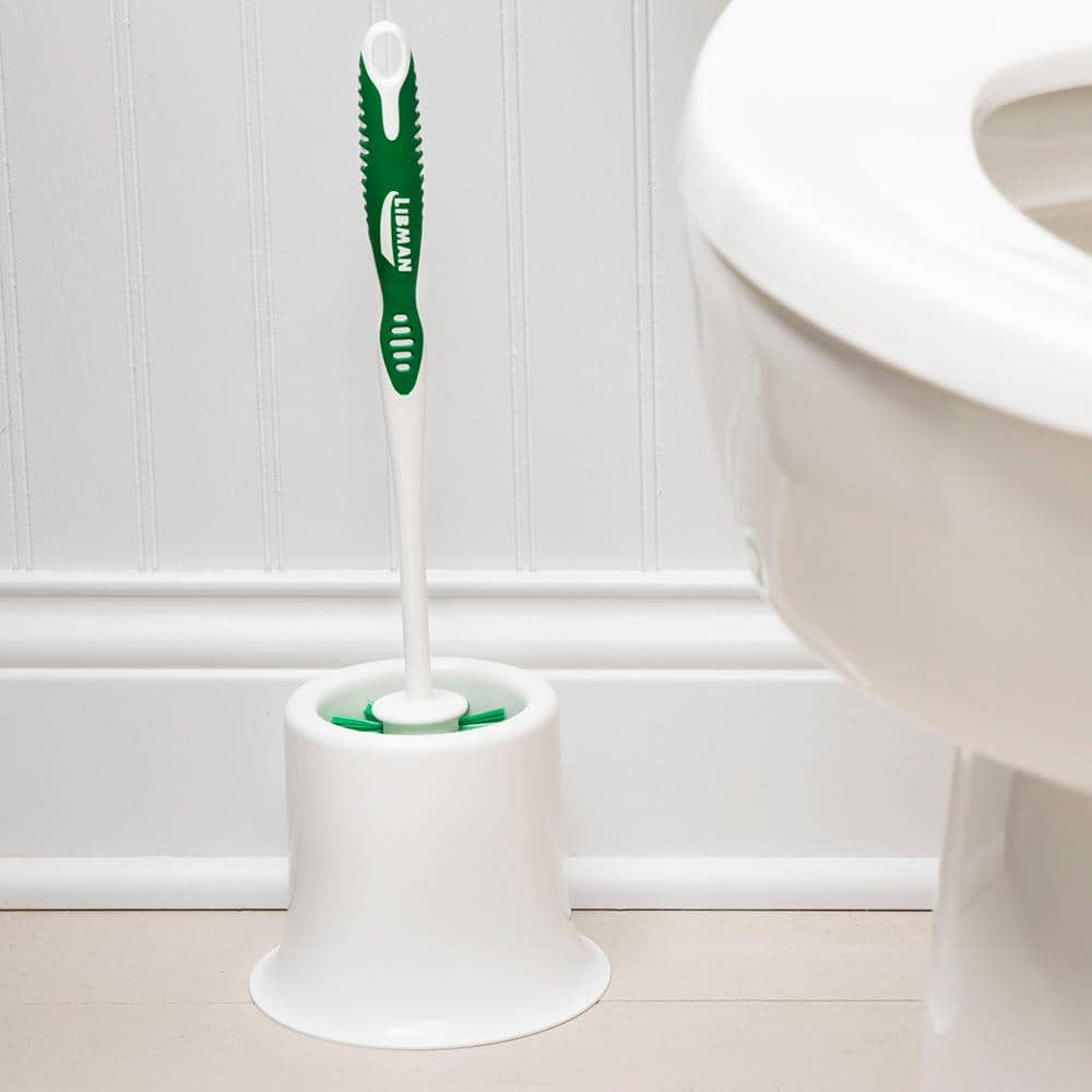 Libman Green and White Toilet Bowl Brush with Caddy