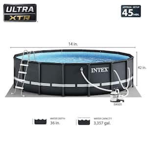 Ultra XTR 14 ft. Round 42 in. D Metal Frame Pool Set with Pump