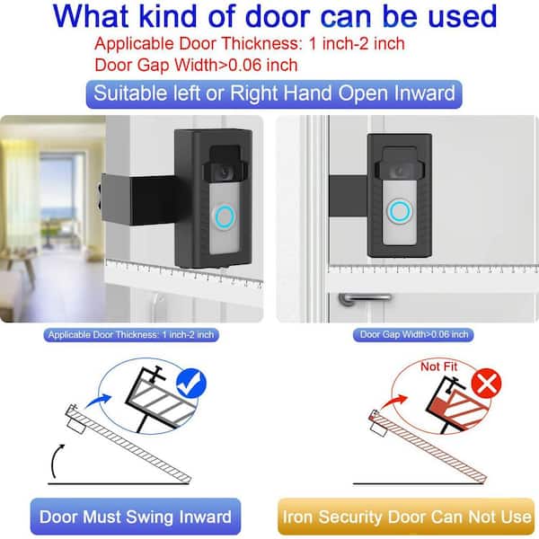 Ring Doorbell Apartment Mount Ring Apartment Doorbell Anti-Theft Video  Doorbell Mount No-Drill