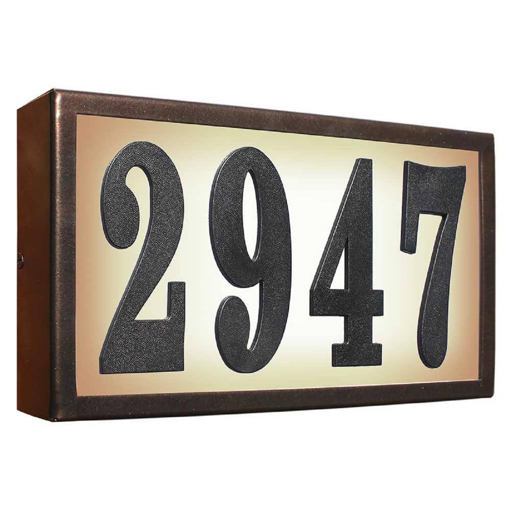 Serrano Standard Galvanized Steel Bronze Lighted Address Plaque price history on PriceWatchPro