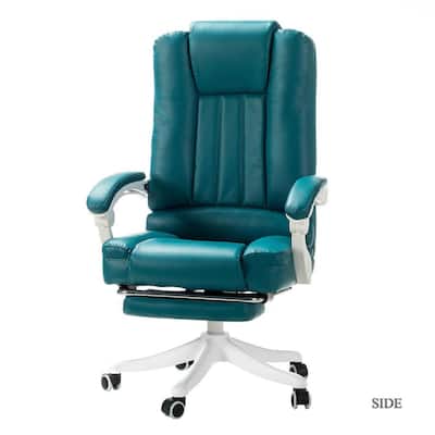 Bella Teal Faux Leather Swivel Gaming Chair with Arms