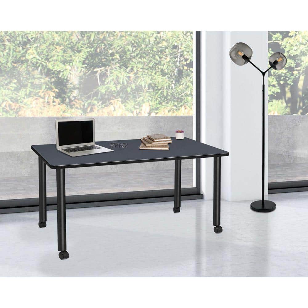 UPC 192357220191 product image for Kee 66 in x 24 in. Grey Top Mobile Desk, Black Legs | upcitemdb.com