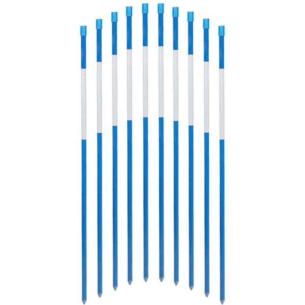 Reflective Driveway Markers 72 in. Blue 50-Pack 5/16 in. Dia Soild Driveway