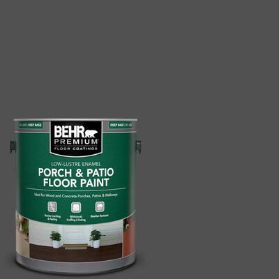 1 gal. #N460-7 Space Black Low-Lustre Enamel Interior/Exterior Porch and Patio Floor Paint