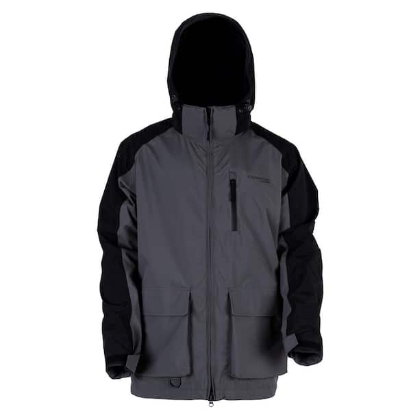 Clam Edge Black and Charcoal Extra Large Ice Fishing Parka 17939