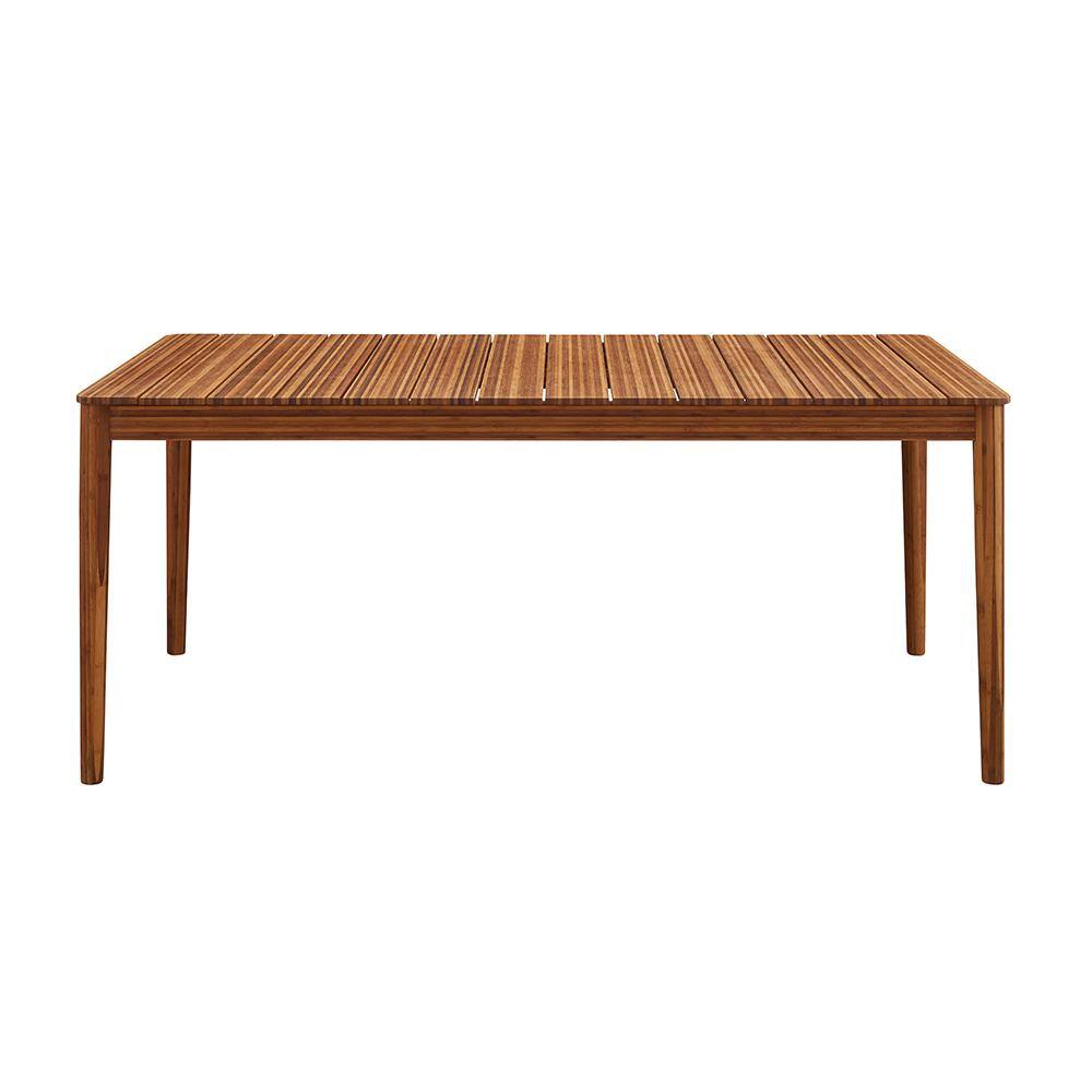 Erikka Solid Bamboo Extendable Dining Table in Amber