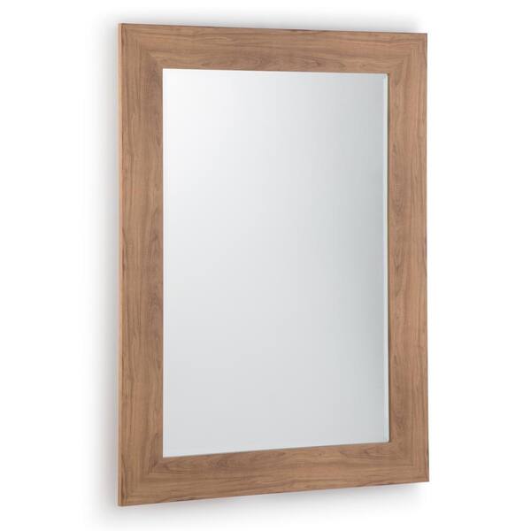 Simpli Home Porter 43 in. x 31 in. Rectangular Transitional Porter Decor Mirror in Natural