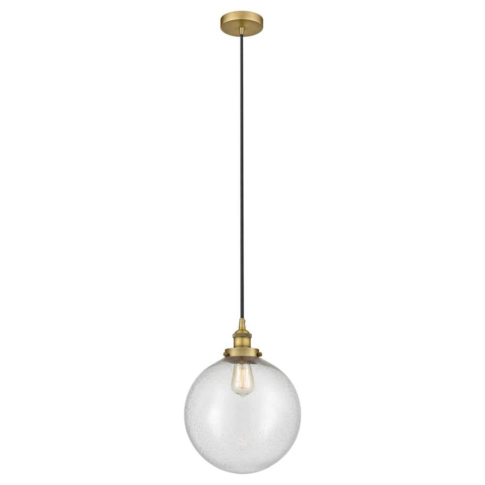 Beacon Brushed Brass 12" Mini Globe Pendant Light