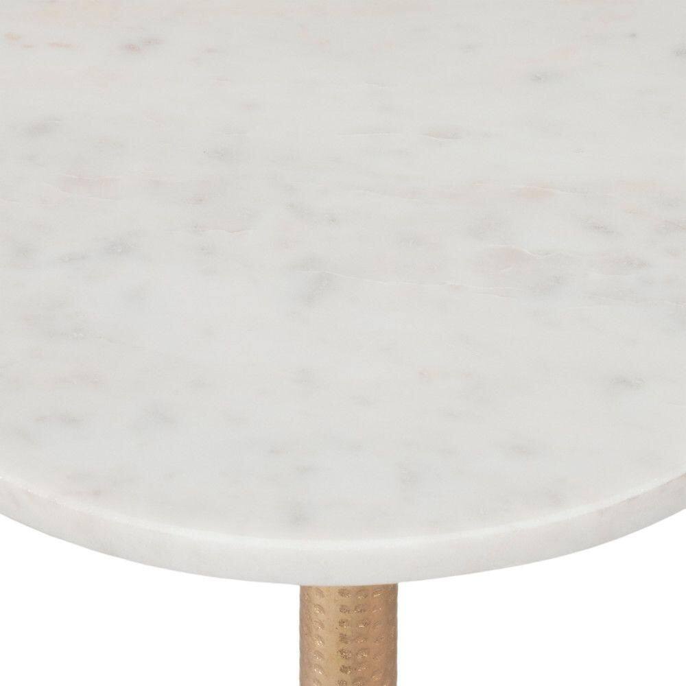 13 in. Silver Round Metal Accent Table - thumbnail 7
