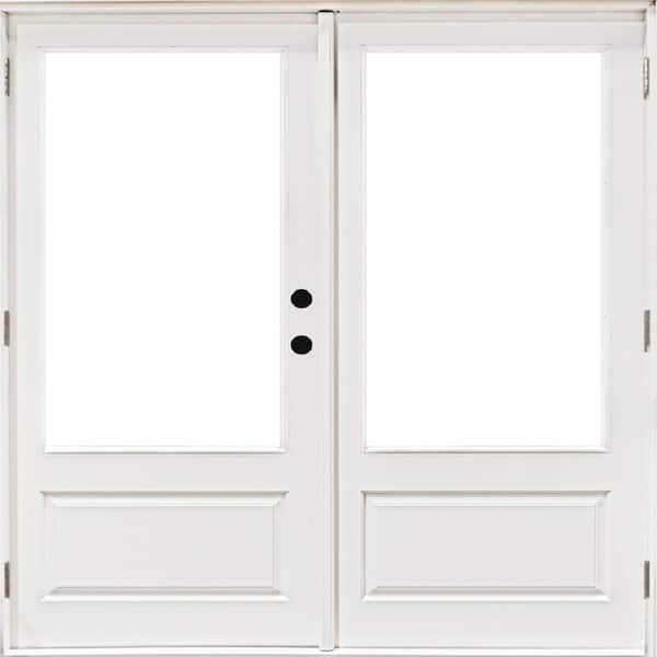 Weather Star 72 in. x 96 in. Brisa White Tall Double Retractable