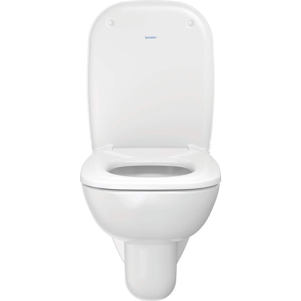 White Wall Mounted Dual Flush Elongated Toilet Bowl