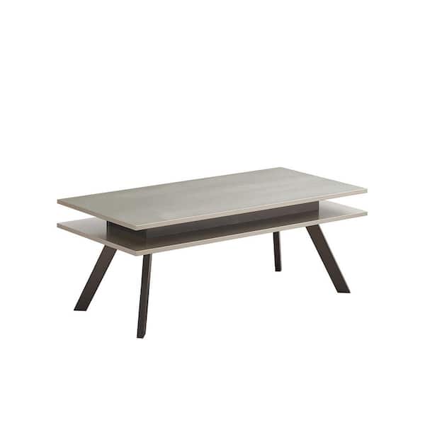 Signature Home SignatureHome Athens 47 in. L Metallic Grey Finish Rectangle Shape Wood Coffee Table With 2 End Tables. (47Lx24Wx18H)