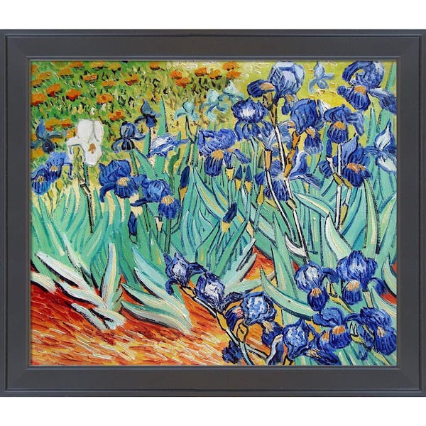 LA PASTICHE Irises Reproduction by Vincent Van Gogh Gallery Black ...