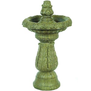 Aged Pine Acanthus Fountain with Pump