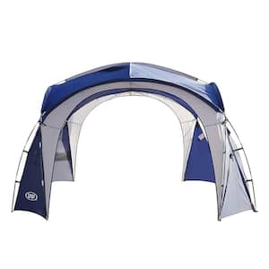 12 in. x 12 ft.  Easy Beach Tent Pop Up Canopy UPF50+ Tent with Side Wall, Ground Pegs, and Stability Poles Blue