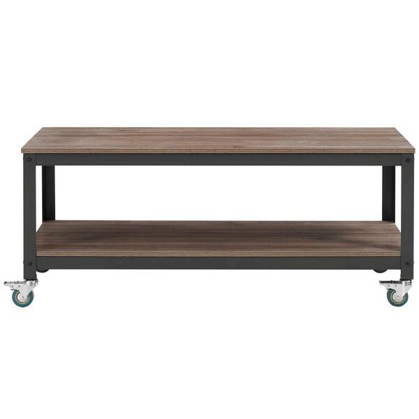 MODWAY Vivify Gray Walnut Tiered Serving or TV Stand