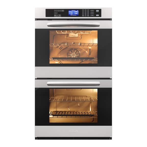 Koolmore 30 in. Stainless-Steel Premium Double Electric Convection Wall Oven, 5 cu. ft.