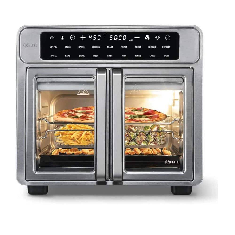 31 Qt. Dual Zone Digital Air Fryer Convection Toaster Oven 1700W in Stainless Steel with 10 Preset menus and Rotisserie price history on PriceWatchPro
