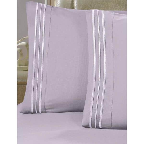 Elegant Comfort 4-Piece White Solid Microfiber California King Sheet Set  V01-CK-White - The Home Depot