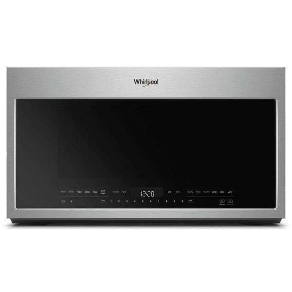 Whirlpool 2.1 cu. ft. Over the Range Microwave in Fingerprint Resistant Stainless Steel with Steam Cooking