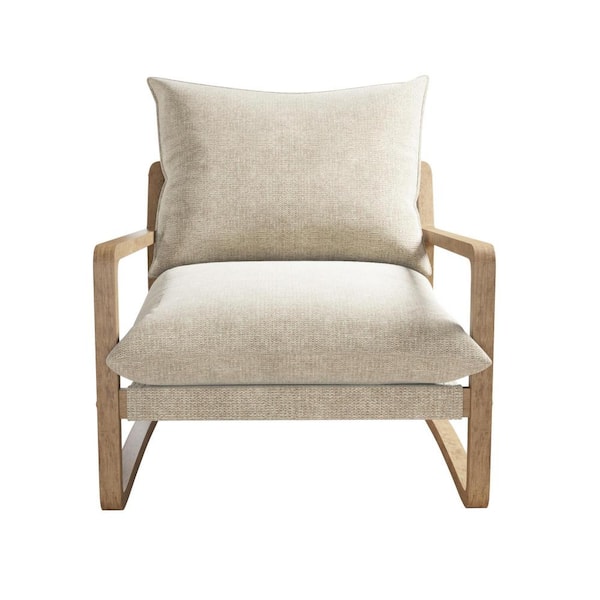 DHP Yazmin Ivory Linen Sling Accent Chair