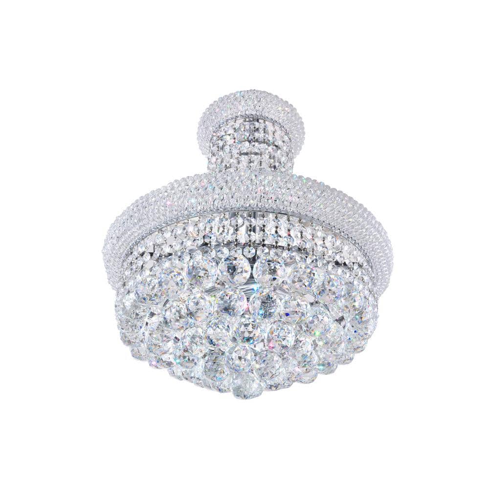 Empire 18" Chrome and Crystal 8-Light Chandelier