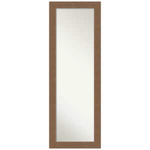 Large Rectangle Distressed Brown/Tan Hooks Casual Mirror (52.5 in. H x 18.5 in. W)