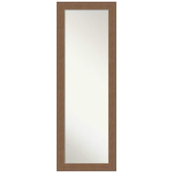 Amanti Art Large Rectangle Distressed Brown/Tan Hooks Casual Mirror (52.5 in. H x 18.5 in. W)