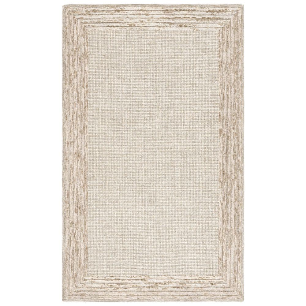 Ebony 5 ft. x 8 ft. Light Green/Beige Solid Striped Border Area Rug price history on PriceWatchPro