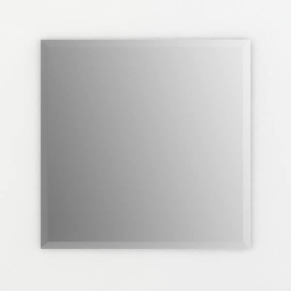 Frameless Square Deluxe Glass Bathroom, Delta Floating Vanity Mirror
