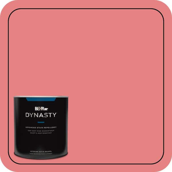 BEHR DYNASTY 1 qt. #P170-4 Sugar Poppy Satin Enamel Interior Stain-Blocking Paint and Primer