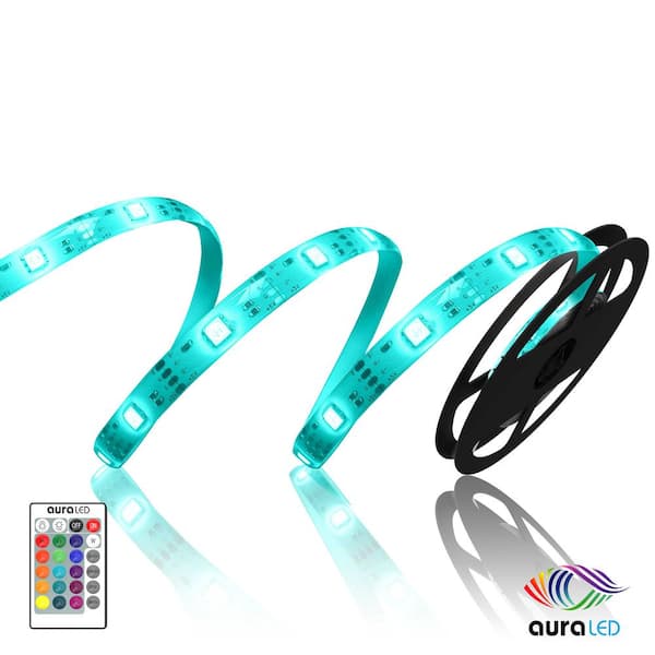 Tzumi Aura LED USB Powered 6.5 ft. Trimmable RGB Strip Light with Remote