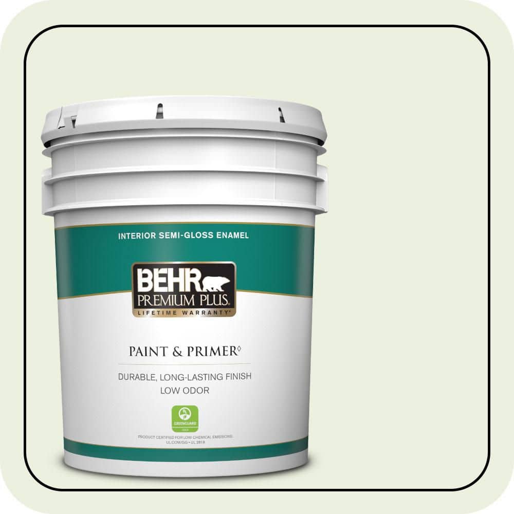 5 gal. #M360-1 Glisten Green Semi-Gloss Enamel Low Odor Interior Paint & Primer product image for price tracking