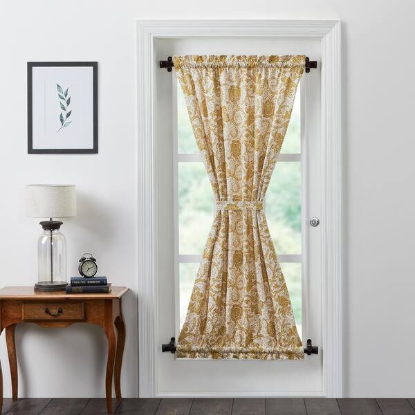 VHC Brands Farmhouse Curtain Panels – 84x40 Pair, Creme Cotton, Rod Pocket, Burlap Style, Light Filtering For Living Room