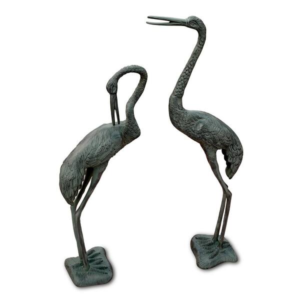 Foraging Crane Pair Garden Statue 21006 The Home Depot - Crane Bird Garden Statue Foraging Crane Pair Garden Statue 21006 The Home Depot - Crane Bird Garden Statue