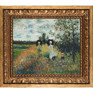 11.5 in. x 13.5 in. Promenade Near Argenteuil by Claude Monet Versailles Gold Framed Nature Oil Painting Art Print