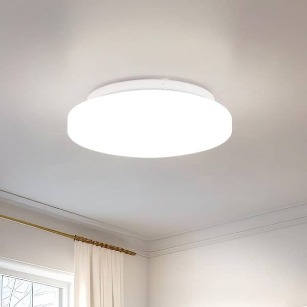 8 in. White Closet Light Low Profile 4000K LED Flush Mount Ceiling Light Fixture for Balcony Storage Room (6-Pack)