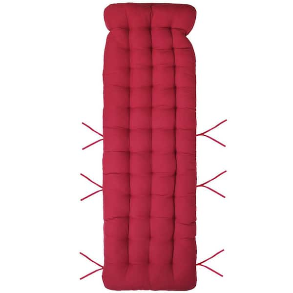 71 x 22 in. Plus Type Chaise Lounger Cushion Recliner Rocking Chair Sofa Mat Deck Chair Cushion for Outdoor Patio Garden